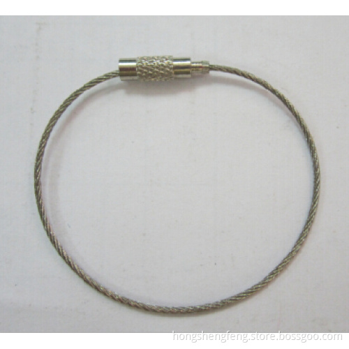 Factory Supply Wire Cable Keyring/Stainless Steel Cable